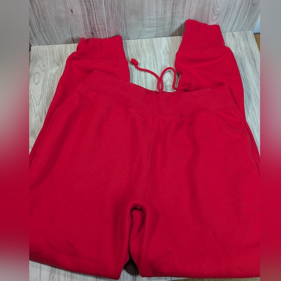Champion Joggers Mens Size Medium Red Reverse Weave Sweatpants - Picture 4 of 8